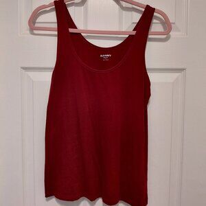 Cranberry Red Scoop Neck Old Navy Tank Top